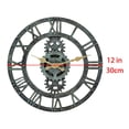 thumbnail image 3 of jesticaly Horloges Rondes Décoratives à Quartz de 12 Pouces Horloge d'Extérieur Mur Bleu Pièce, 3 of 6