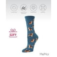 thumbnail image 6 of MeMoi Women's American Beagle Bamboo Blend Crew Socks - Womens - Female, 9-11, Legion Blue, 6 of 7