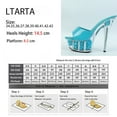 thumbnail image 2 of LTARTA Women PU Sexy Flower Fashion Transparent Nightclub Catwalk High Heel Slippers 14.5cm Heel 4.5cm Platform LFD, 2 of 8