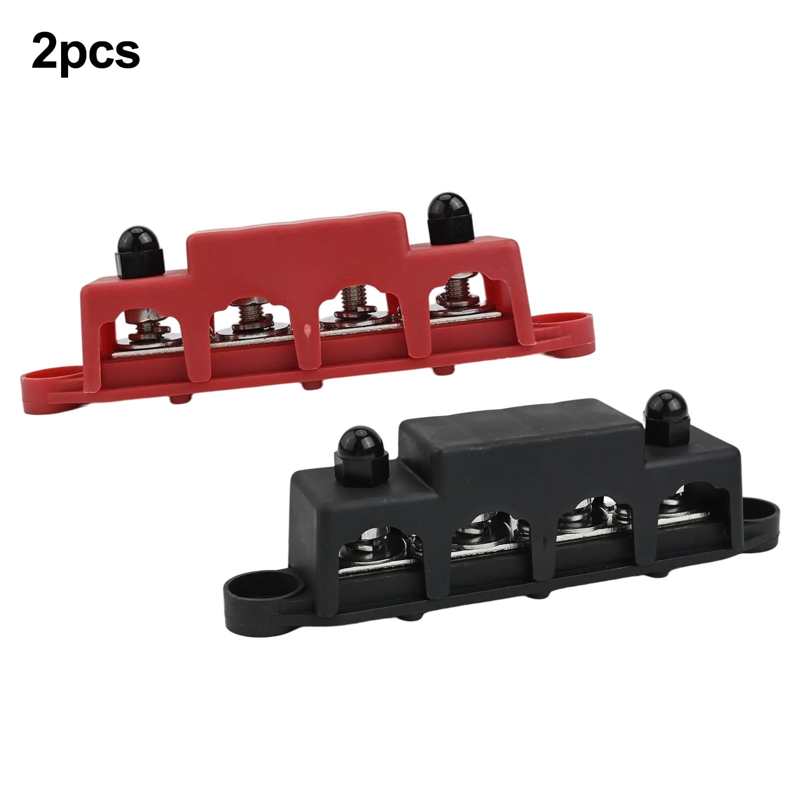 2pcs 12V-48V DC busbar distribution block 250A BusBar with 4 x M8 terminal bolts