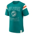 thumbnail image 2 of Men's Darius Rucker Collection by Fanatics Aqua Miami Dolphins Distressed Throwback Shoulder Stripe T-Shirt, 2 of 6