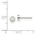 thumbnail image 3 of White Stainless Steel Earring Button Women'S 4.92 mm 4.93, 3 of 3