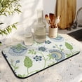 thumbnail image 3 of Sophisticated Floral Coffee Drying Mat, 19.5x12in - High Absorption Kitchen Counter Mat & Splash Guard, Perfect for Coffee Maker, Espresso Machine, Coffee Mat Enhancing Dining Room Décor, 3 of 7