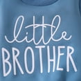 thumbnail image 5 of FINALGANG Baby Boys Casual Two Piece Outfit With Round Neck Long Sleeve Little Brother Print Sweatshirt Drawstring Waist Jogger Pants Versatile Set, 5 of 7