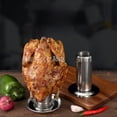 thumbnail image 1 of Stainless Steel Beer Can Chicken Roaster Stand - Compact Grilling Rack for Barbecue, Oven Use - Perfect for Soda Can Chicken, Outdoor Parties - Easy to Clean, Space-Saving Design (Size A: 11*12.3*5), 1 of 5