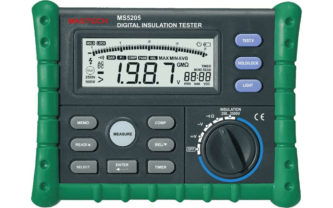 MASTECH MS5203 Insulation Testers Insulation Resistance Meters Digital Megohmmeter Meter Earth Impedance Tester Megohmmeter Digital Analog Multimeter