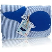Seersucker Towel-Ket: Seaside Collection, Blue/Whale