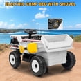 thumbnail image 2 of 12V Ride on Dump Truck,Construction Vehicle Ride on Toy with Remote Control, Electric Dump Bed & Shovel with Spring Suspension, Music, and LED Lights,White, 2 of 5