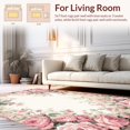 thumbnail image 2 of Ultra Soft Area Rug, Luxurious Vintage Inspired Circular Motif, Non Slip, Stain Resistant, Washable Area Rugs for Living Room, Bedroom(Pink, 5X7), 2 of 8