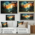 thumbnail image 4 of Designart "horizon Aurora Borealis Natures VIII" Landscapes Floater Framed Canvas Print, 4 of 7