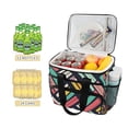thumbnail image 2 of FORMRS Insulated Cooler Bag 24 Cans Capacity Soft Leakproof Lunch Box with Side Pockets, Red Geometric, 2 of 7