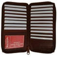 thumbnail image 4 of Genuine Leather Zip Around Credit Card Organizer Wallet with ID Window 729 CF (C), 4 of 14