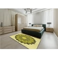 thumbnail image 4 of Ahgly Company Indoor Rectangle Patterned Neon Yellow Area Rugs, 5' x 8', 4 of 6