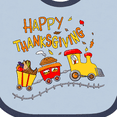thumbnail image 4 of Inktastic Happy Thanksgiving Turkey Train with Food Boys or Girls Baby Bib, 4 of 4