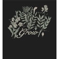 thumbnail image 5 of Grow Inspirational Vintage Botanicals Adult Black Long Sleeve Hoodie-XXL, 5 of 6