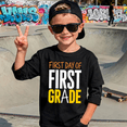 thumbnail image 4 of Godmerch Boys Girls First Day of First Grade Back To School Cotton Shirts Graphic Comfortable Tee, 4 of 6