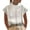 White, variant on Women'S Solid Color Summer Cut Out Pullover Lace Slim Sleeveless Short Sleeve Collar Shirt Top Vest