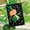 thumbnail image 3 of Lucky Gold Leprechaun St. Patrick's Day House Flag Primitive 28" x 40", 3 of 9