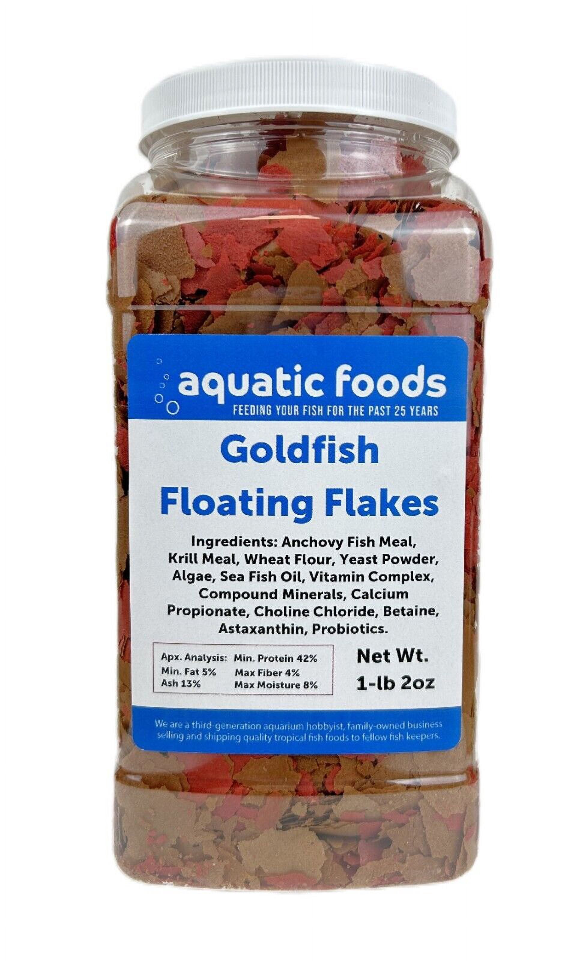 Goldfish Flakes, 28% Protein Premium Color Enhancing and Spirulina Flakes for Aquarium & Pond Goldfish, Koi and All Pond Fish - WL 1-lb 2oz Lg Jar