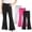 Gray A, variant on Leggings for Girls 3PC Big Kids Solid Color Stretch Comfortable Cotton Flared Ruffle Hem Base Layer Long Trousers for 3-14 Years