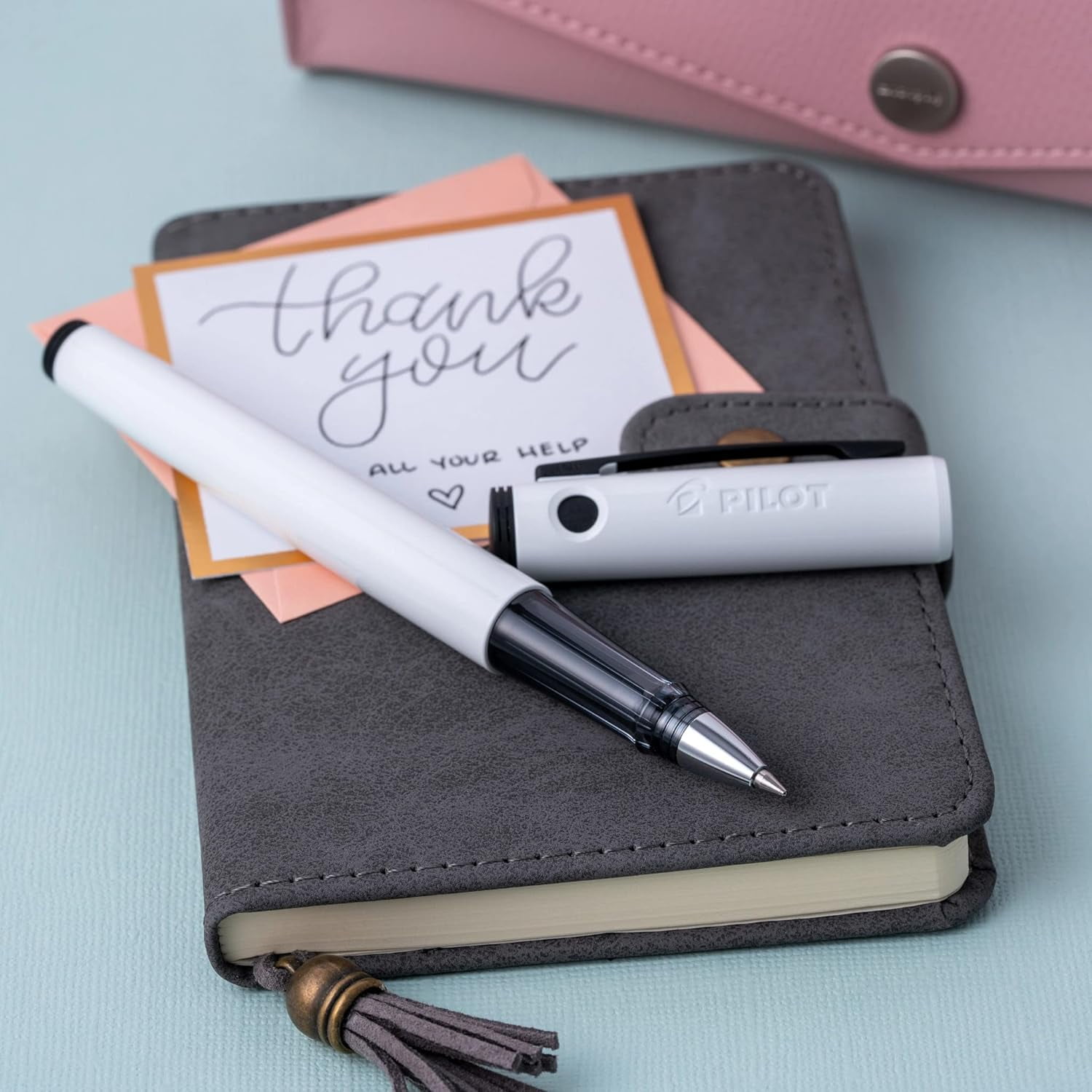 PILOT Explorer Lightweight Gel Rollerball Pen in Gift Box, White Barrel, Fine Point (17067)