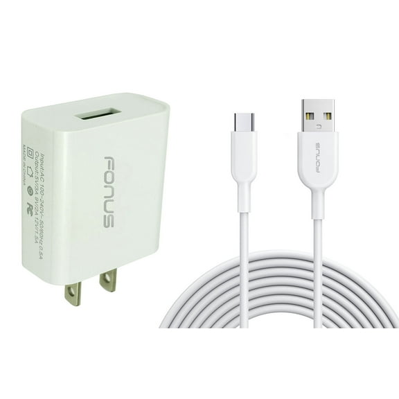 18W Fast Home Charger for Nokia C300, G100, C110, G310 5G Phones - 6ft Long USB-C Cable Type-C Cord USB Wall Adapter Power Wire Quick Charge QC3.0 for Nokia C300, G100, C110, G310 5G Models