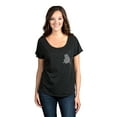 thumbnail image 2 of Thread Tank Sleepy Cat Women's Relaxed Slouchy Dolman T-Shirt Tee Heather Black Small, 2 of 4