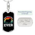thumbnail image 2 of Best Bully Mom Stainless Steel or 18k Gold Premium Swivel Dog Tag Keychain, 2 of 8