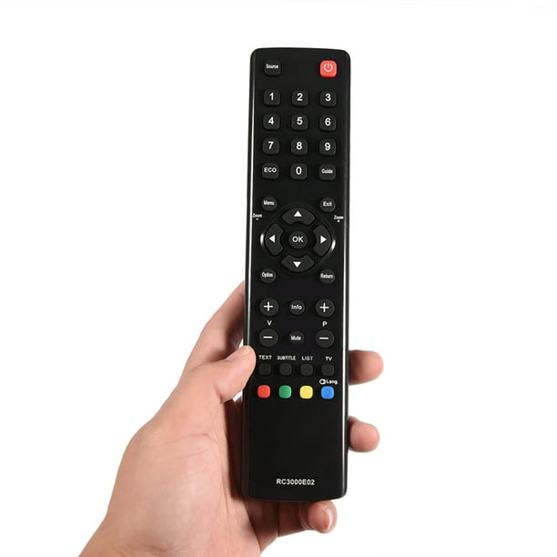 Ccdes Remplacement de télécommande noire pour TV TCL RC3000E02