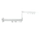 thumbnail image 5 of Tendedero de pared retráctil para ropa, ahorra espacio, anillo giratorio, percha simple para balcón, lavadero, blanco, tres pliegues, 5 of 15
