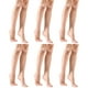 thumbnail image 1 of 6 pares de medias hasta la rodilla para mujer, calcetines color piel, calcetines de nailon suave y transpirable, calcetines sin presión para mujer (talla única), 1 of 6
