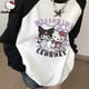 thumbnail image 2 of Sanrio-Camiseta de manga larga de Hello Kitty Kuromi para mujer, sudadera de cuello redondo Harajuku de dibujos animados, Jersey de algodón de estilo coreano, 2 of 6