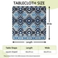 thumbnail image 2 of Fitted Floral Square Tablecloth 36x36 Inch with Elastic Edging, Bohemian Style Cover for Card Tables and Patio Dining, 2 of 6