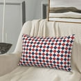 thumbnail image 5 of Naloa Blue And Red Diamond Pillowcase, Cool Pillowcase, Lightweight, Breathable, Skin Friendly Pillowcase, Hidden Zipper (No pillow core)-16"x24", 5 of 6