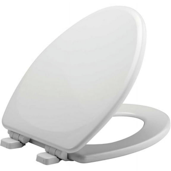 Elongated Slow Closing Toilet Seat, White