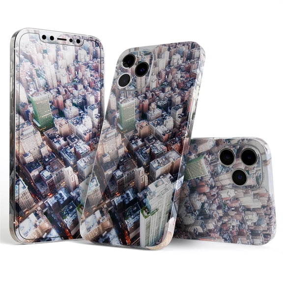 DesignSkinz Vintage Aerial Cityscape Full-Body Skin Decal Wrap Cover for iPhone 16