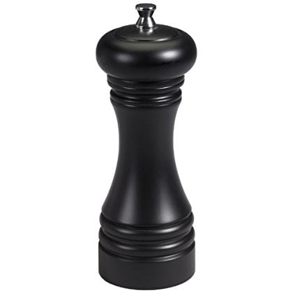 Chocolate Wood Pepper Mill - Gessner 6 Inch Black Wood Pepper Mill (MRD7CS06PMB)