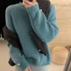 thumbnail image 2 of Solid Color Sequin Decoration Knitted Sweater for Women's Autumn Winter Lazy Style Loose Casual Temperament Pullover Sweater Top, 2 of 5