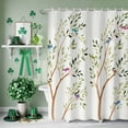 thumbnail image 3 of Shower Curtain, Spring Birds on Trees Waterproof Shower Curtain Set with Hooks for Bathroom Showers,Stalls and Bathtubs,36x72In Cartoon Animal Plants, 3 of 9