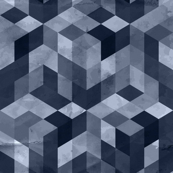 "Shaded Cubes" Painting Print on Wrapped Canvas