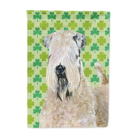 Wheaten Terrier Soft Coated St. Patrick's Day Shamrock Flag