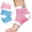 Cotton Blue and Pink, variant on Moisturizing Heel Socks 2 Pairs Gel Lined Toeless  Socks to  and  Dry, Cracked Heels While You Sleep (Regular, )