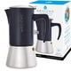 thumbnail image 1 of GROSCHE Milano Acero | 10 tazas de café expreso | Cafetera espresso para estufa: olla Moka de acero inoxidable para estufas eléctricas y de gas de inducción Greca | Olla Moka para cafetera exprés y es, 1 of 5