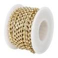 thumbnail image 2 of 10 Yards/Roll Rhinestones Chain DIY Crafts Clothes Sewing Decoration Accessory EmbellishmentsWhite Rhinestones Gold Bottom SS12‑3mm, 2 of 14