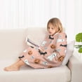 thumbnail image 4 of Pastel Halloween Icons Pattern Blanket Hoodies for Kids 6-13YR Oversize Wearable Blanket Hoodies for Boys Girls Teens, 4 of 7