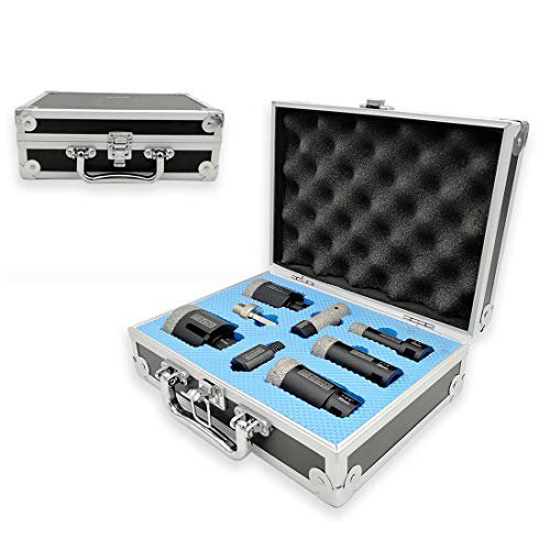 DT-DIATOOL Kit de Perceuse à Noyau Diamant pour Carreaux de Porcelaine Marbre Céramique (Kit No.6)