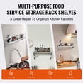 thumbnail image 5 of BENTISM Stainless Steel Wall Mounted Shelf 12 x48 ”, , Commercial Wall Shelf/Backsplash Food Service Storage Rack Shelving for Restaurant, Kitchen and Hotel, 5 of 8