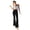 Black, variant on Women Pant Sexy Hollow Flared Pants Stretch Solid Pants Wide Leg Pants On Sale