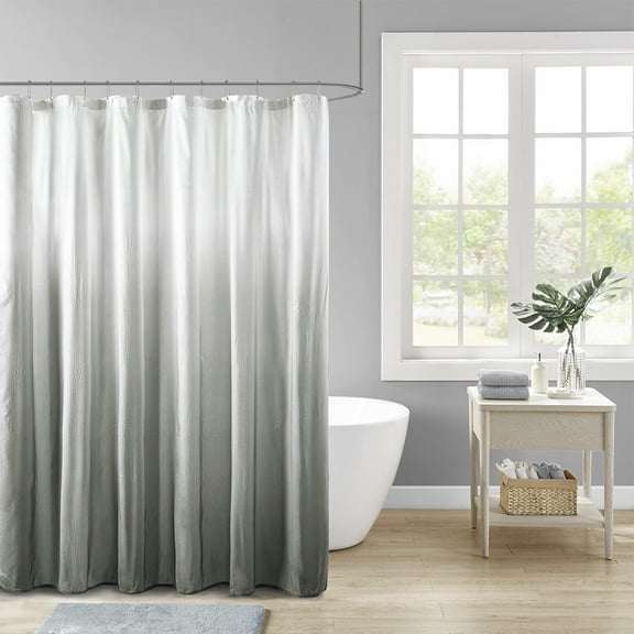 Home Essence Maris Ombre Printed Seersucker Shower Curtain