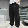 thumbnail image 2 of 4T Boys Pants Boys Sweat Pants Size 10-12Fashion Boy's Summer Ice Silk Loose Thin Pants Elastic Summer Thin Sports Pants Mosquito Proof Pants Outerwear Pants, 2 of 3